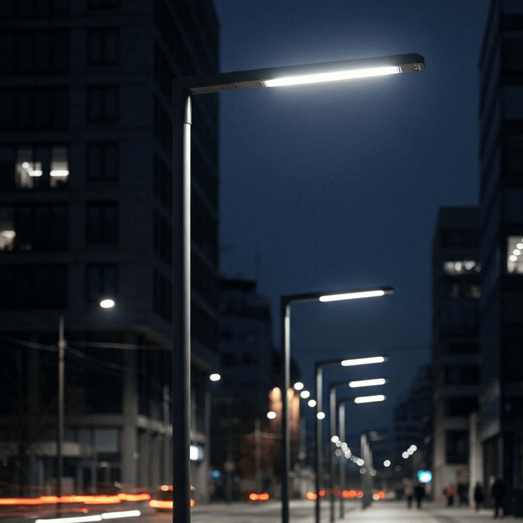 Infraestructura de iluminación municipal moderna